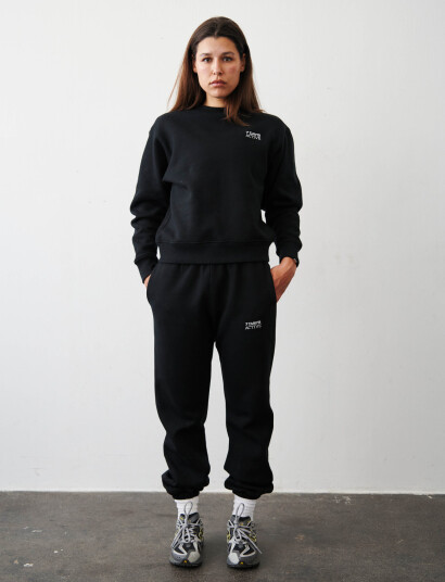 7 DAYS Active Organic Fitted Crewneck - Black - XS