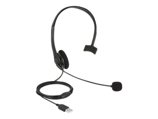 Delock - Hodesett - On-Ear - Kablet - Usb-A - Svart Delock - Hodesett - On-Ear - Kablet - Usb-A - Svart