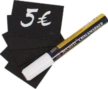 Skilt Securit Pris A8 Med Hvid Tuschpen,5 Pk X 20 Stk/Krt