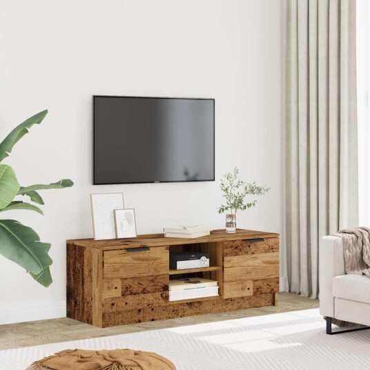 TV-benk gammelt tre 102x35x36,5 cm konstruert tre 8721158441973