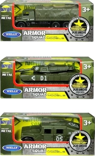 Welly Militære Biler 1:60 I Boks