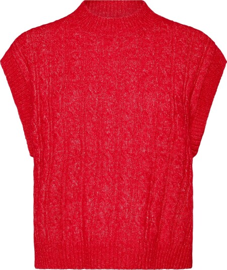 Lollys Laundry Finnll Knit Vest Sl Red XL