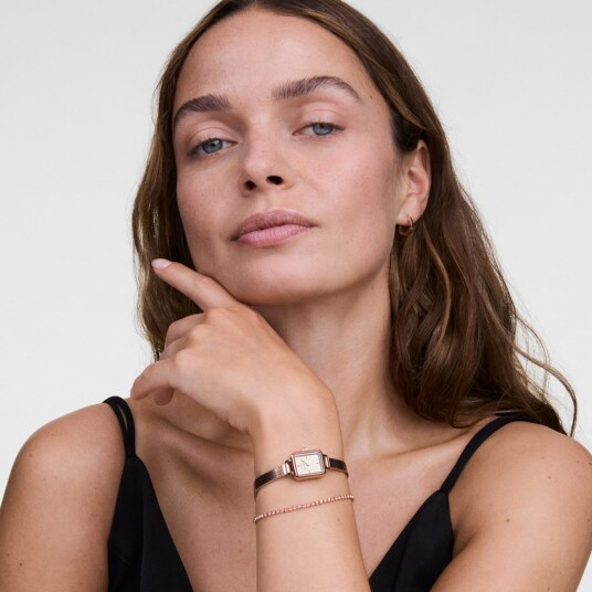 Daniel Wellington DW Watch Quadro Mini Reflection Rose Gold 15.4x18.2mm