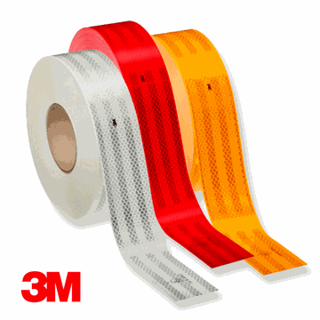 Konturmerking med refleks fra 3M  55 mm x 50 m  Rød farge   