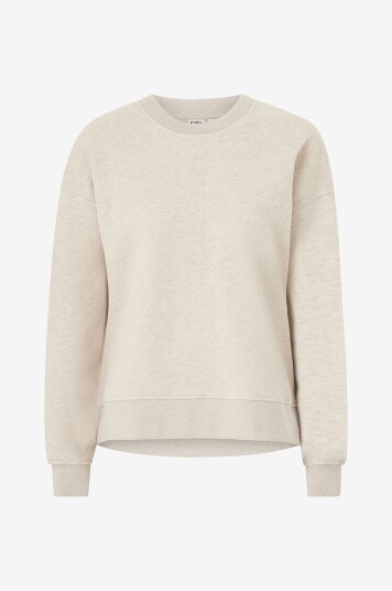 Rouge Edit   Collegegenser rouNellie LS O neck Sweatshirt   Beige