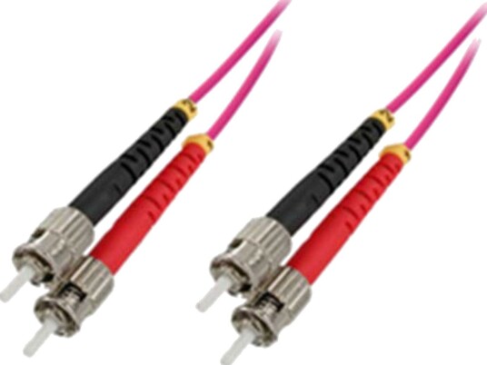 S/Conn Fiberoptisk Dupleks Patchkabel St Til St Om4 Fiolett 2,0 M 166779024