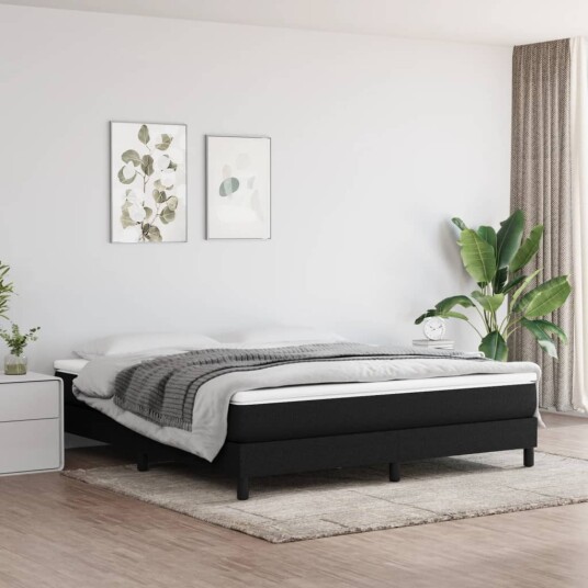 vidaXL Pocket Spring Sengepute Medium Sort 180x200x20 cm Stoff vidaXL Pocket Spring Sengepute Medium Sort 180x200x20 cm Stoff