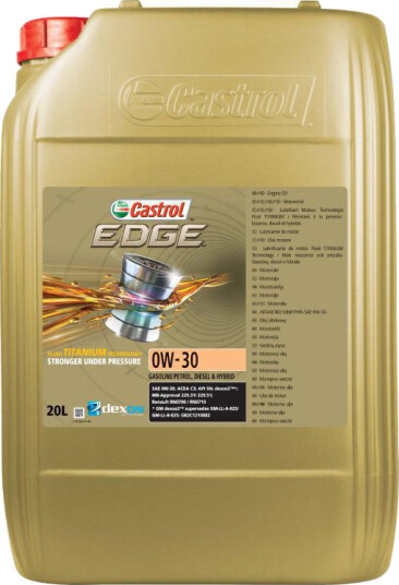 Motorolje CASTROL 0W30 EDGE TITANIUM FST A5/B5 20L Motorolje CASTROL 0W30 EDGE TITANIUM FST A5/B5 20L