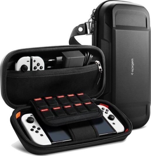 Spigen Rugged Armor Pro Oppbevaringsetui Svart til Nintendo Switch/Switch OLED