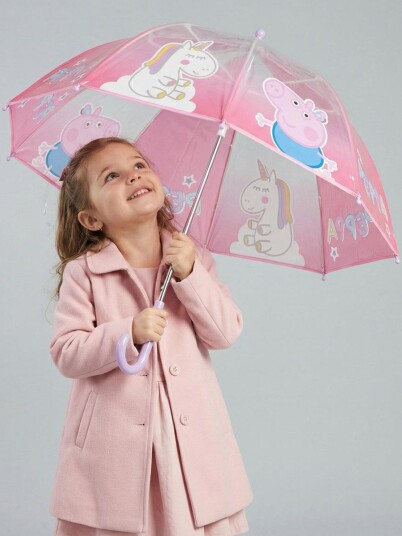 Peppa Gris Paraply, Rosa Peppa Gris Paraply, Rosa