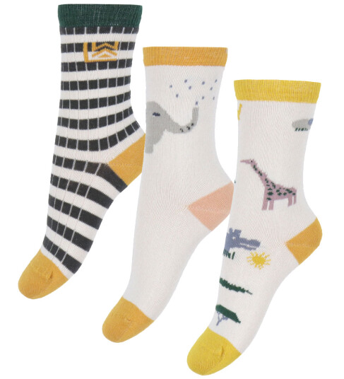 Liewood Silas Socks 3-Pack - Cream - 17/18