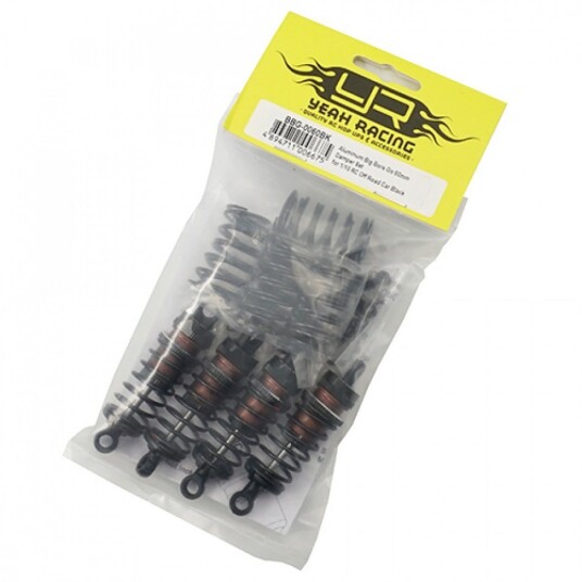 Yeah Racing BBG-0060BK Aluminum Big Bore Go 60mm Damper Set 4pcs Yeah Racing BBG-0060BK Aluminum Big Bore Go 60mm Damper Set 4pcs