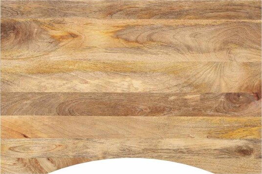 Skrivebordsplate med kurve 100x60x2,5 cm heltre grovt mangotre