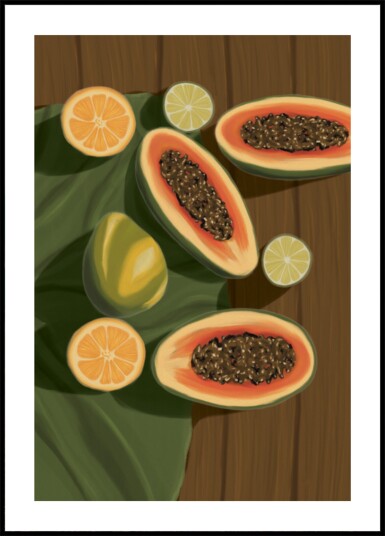 Vibrant Tropical Fruits Plakat / 30x40