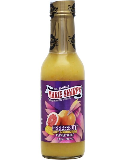 Marie Sharp"s Hot Habanero Grapefruit Pepper Sauce Sterk Habanerosaus med Grapefrukt 148 ml Belize Marie Sharp"s Hot Habanero Grapefruit Pepper Sauce Sterk Habanerosaus med Grapefrukt 148 ml Belize
