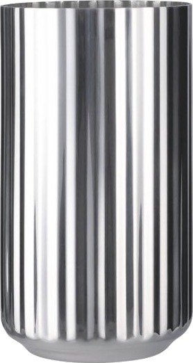 Lyngby Porcelæn - Vase 15,5 cm rustfritt stål