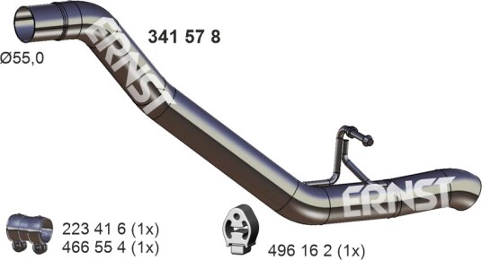 Eksosrør ERNST 341578 Eksosrør ERNST 341578
