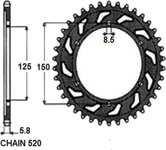 Kjedehjul SUNSTAR 1 3547 42 Kjedehjul SUNSTAR 1 3547 42