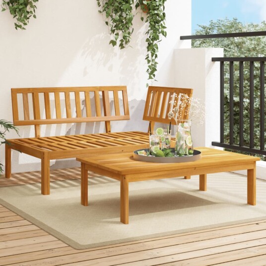  Hagesofa paller 2 stk heltre akasie 365848