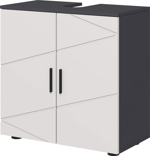 Servantskap med justerbar hylle servantskap med håndtak baderomsdel med tippesikring grå 60 x 30 x 60 cm | Servantskap med justerbar hylle servantskap med håndtak baderomsdel med tippesikring grå 60 x 30 x 60 cm |