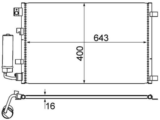 Kondensator MAHLE ORIGINAL AC 604 001S