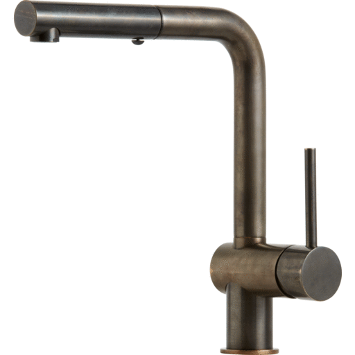 Lavabo Kjøkkenbatteri Kubus 040 med Uttrekkbar Tut 50044BR