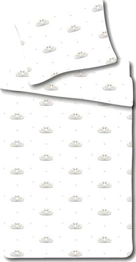 BrandMac Bed Linen "By Mats" Swan Love 100X140 40X45 Cm White 100X14040X45CM