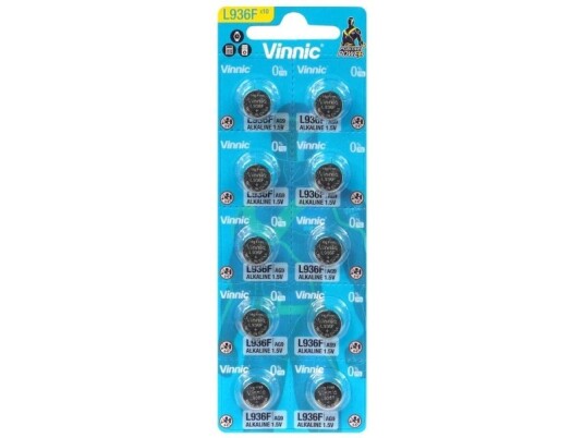 Vinnic L936F alkaliske batterier 10 stk Vinnic L936F alkaliske batterier 10 stk