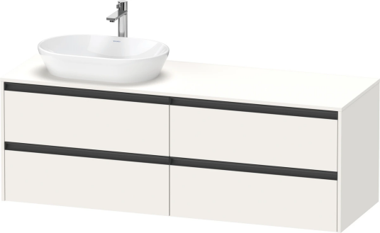 Duravit Ketho.2 Servantskap 4 Skuffer 1600x550 mm Venstre Hvit Matt