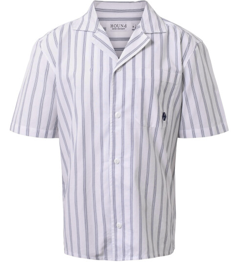 Hound Skjorte Striped Hvit/Navy 10 år 140 Skjorte K/E
