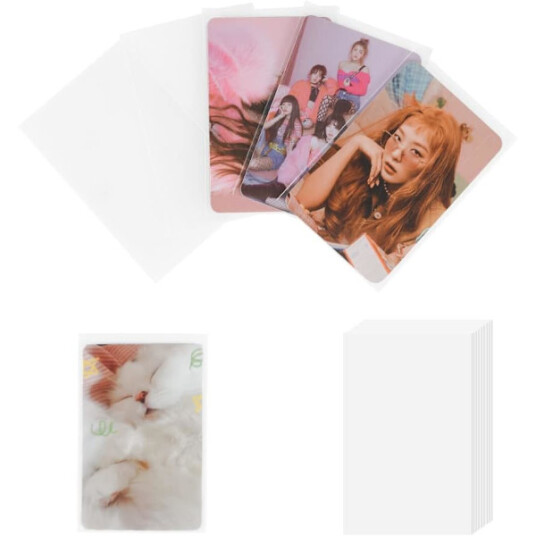 100 Stk Fotokortlommer 66x91mm Transparent
