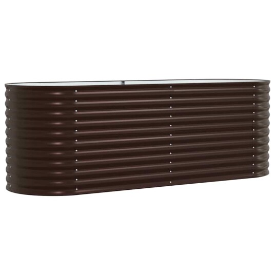 Hagehevet Bed Brun 240x80x81 cm Galvanisert Stål Hagehevet Bed Brun 240x80x81 cm Galvanisert Stål