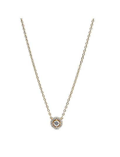 PANDORA 14K Gold Plated Collier With Clear Cubic Zirconia |Guld |45 cm