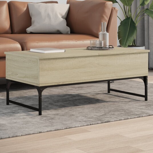  Salongbord sonoma eik 100x50x40 cm konstruert tre og metall 8721012479166
