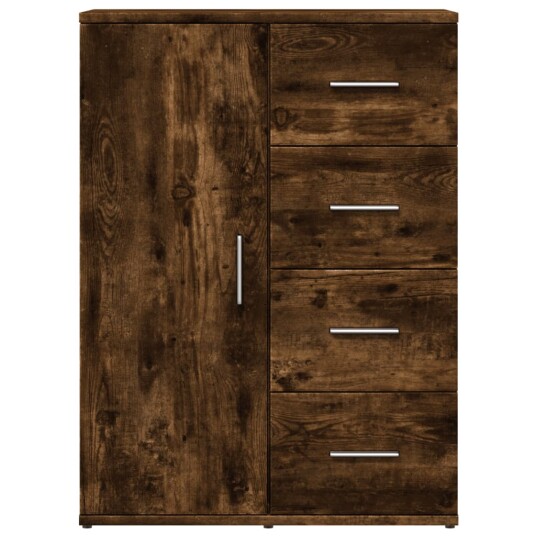 Skjenker 2 stk røkt eik 59x39x80 cm konstruert tre