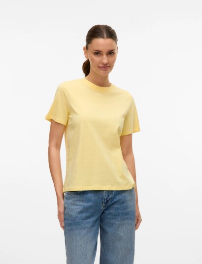 Vero Moda Vmpaulina Ss T Shirt Jrs Noos   Yellow   S