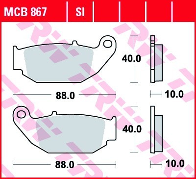 Bremseklosser TRW MCB867 Bremseklosser TRW MCB867