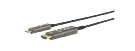 MicroConnect Premium - Adapterkabel - USB-C hann til HDMI hann - 15 m - svart - Active Optical Cable (AOC), 4K 60Hz støtte MicroConnect Premium - Adapterkabel - USB-C hann til HDMI hann - 15 m - svart - Active Optical Cable (AOC), 4K 60Hz støtte