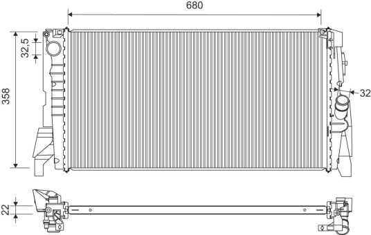 VALEO 701448 Radiator motorkjøling