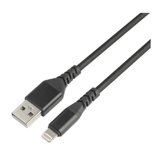 DACOTA PLATINUM USB-LIGHTNING KABEL 2M, SVART