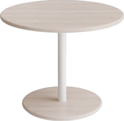Bord Donut, Ø700 Mm, Højde 570 Mm, Hvidpigmenteret Ask På Hvidt Understel Bord Donut, Ø700 Mm, Højde 570 Mm, Hvidpigmenteret Ask På Hvidt Understel