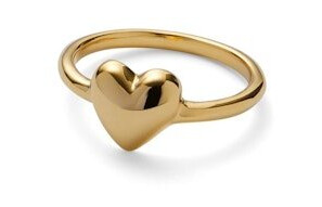 Pernille Corydon Sweetheart Ring Forgylt Messing 52 Eurosize