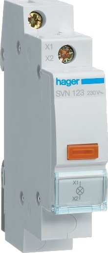 Hager SVN123 Signalpære 230 VAC Oransje, Elfordeling & strømforsyning