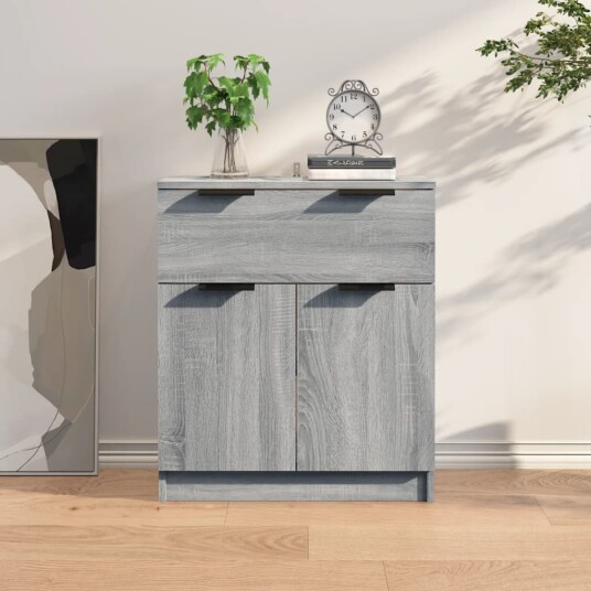 vidaXL Skjenk grå sonoma 60x30x70 cm konstruert tre vidaXL Skjenk grå sonoma 60x30x70 cm konstruert tre