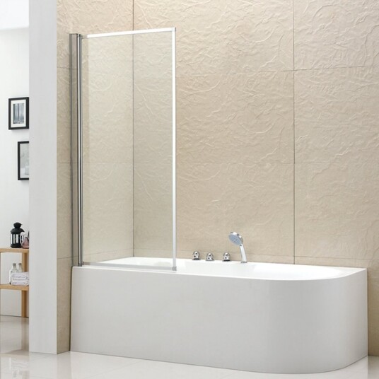 INNOVATION DESIGN BADEKARVEGG 75X148 CM M/ LAMINERT GLASS, KROM