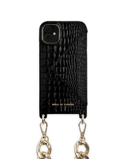 iDeal of Sweden Necklace Case Iphone 11/xr Neo Noir Croco