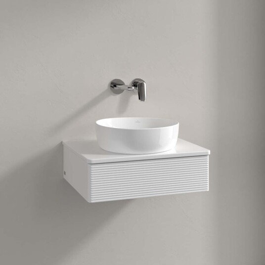 Villeroy & Boch  Antao Servantskap med 1 skuff 60x50x19 cm u/lys Hvit Høyglans