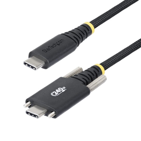 StarTech 10FT USB-C CABLE USB-IF 240W PD/RUGGED/SIDE LOCKING SCREWS CABL StarTech 10FT USB-C CABLE USB-IF 240W PD/RUGGED/SIDE LOCKING SCREWS CABL