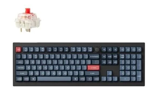 Keychron V6 MAX Trådløst Gaming Tastatur med Gateron Jupiter Red - Full Størrelse - Nordisk Keychron V6 MAX Trådløst Gaming Tastatur med Gateron Jupiter Red - Full Størrelse - Nordisk