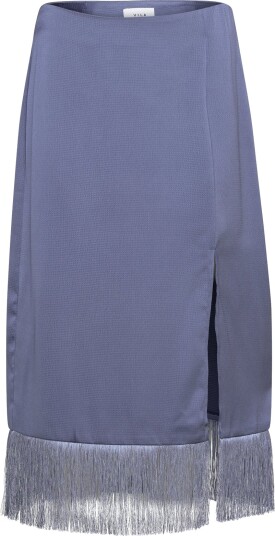 Vila Vilone Hw Midi Fringle Skirt/Dc/Ka Blue 36